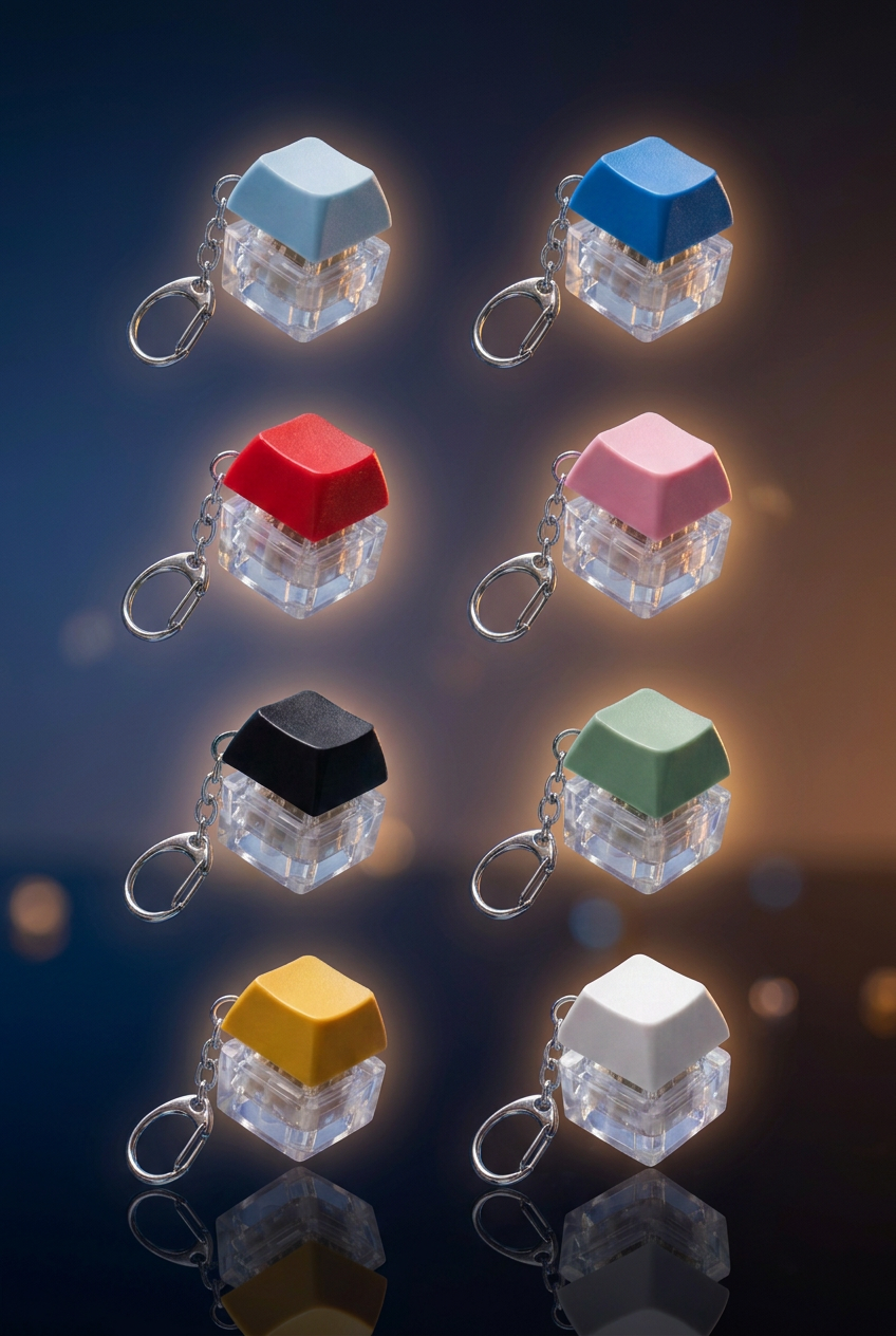 MiniClick Original – מחזיק מפתחות LED עם קליק מכני מספק